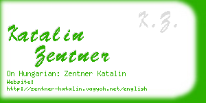 katalin zentner business card